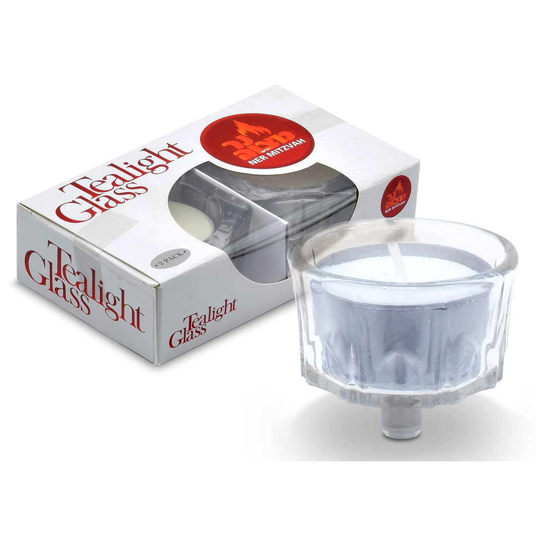 NER MITZVAH CRYSTAL TEALIGHT HOLDER
