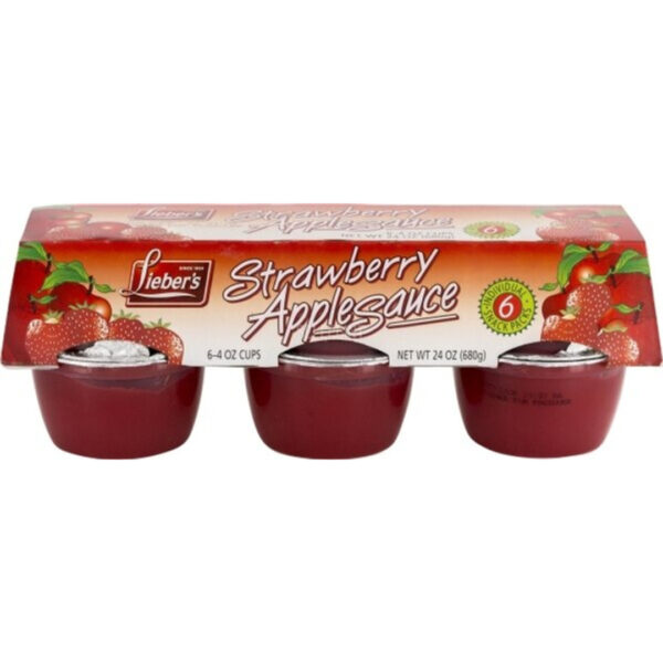 LIEBER 6PK STRAWBERRY APPLESAUCE