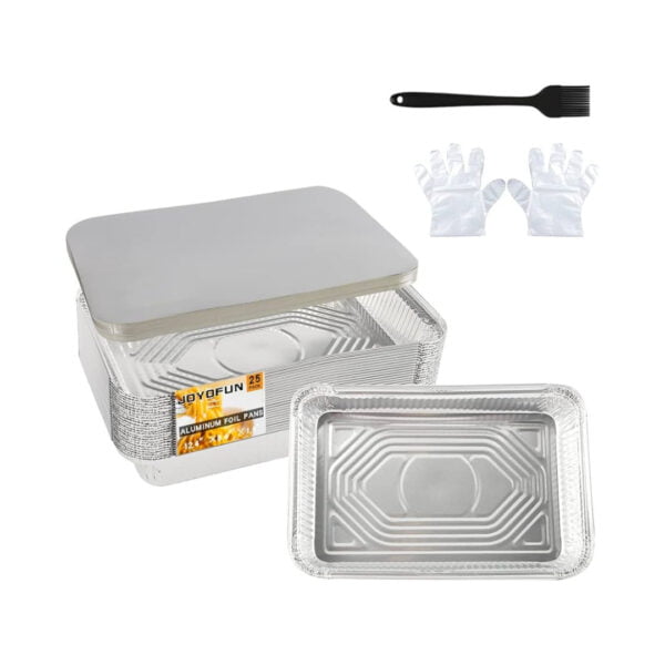 4 LB ALUMINUM PANS & LIDS