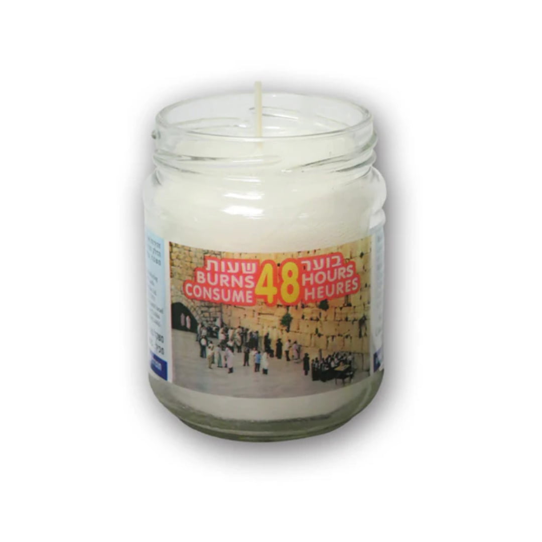 SHOMER SABBATH 48H MEMORIAL CANDLE IN GLASS