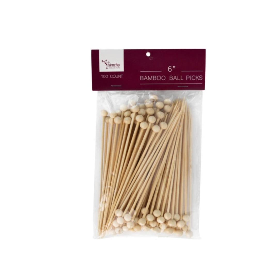 SIMCHA 6" BAMBOO BALL PICKS