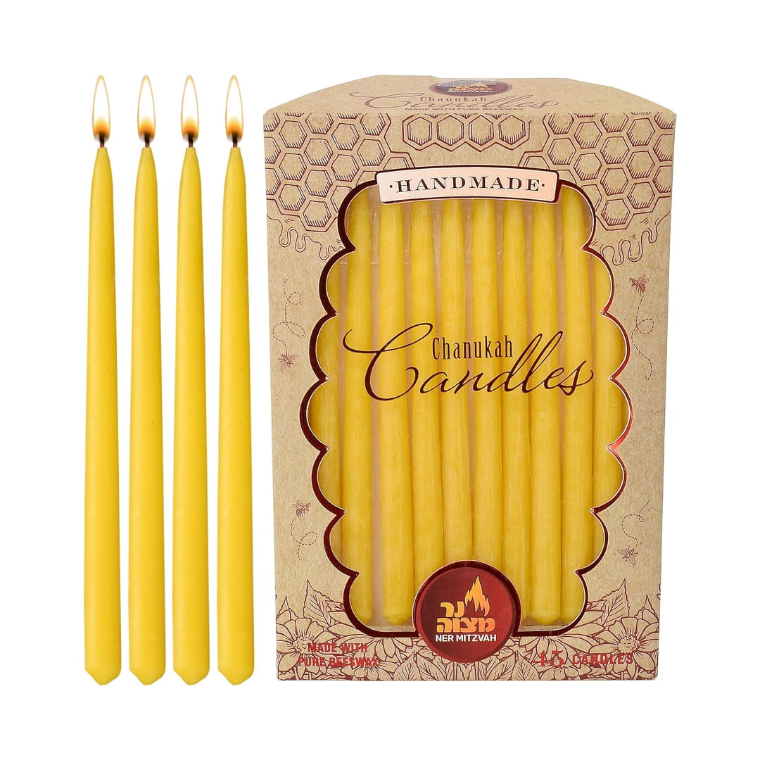 NER MITZVAH BEESWAX CHANUKAH CANDLES