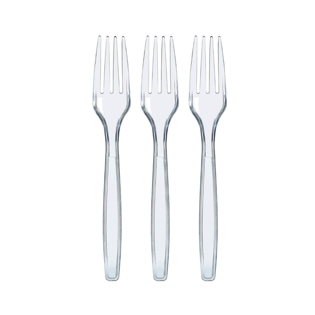 KITCHEN CLEAR PLASTIC FORKS