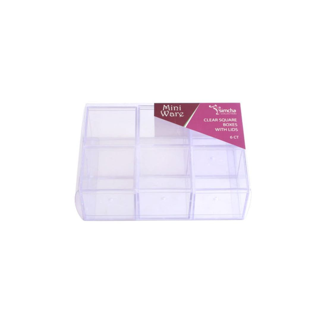 MINI WARE CLEAR SQUARE BOXES / LIDS