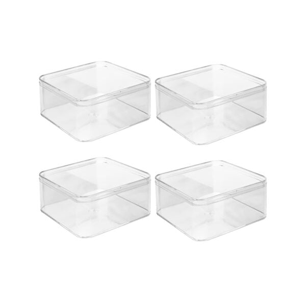 CLEAR SQUARE BOX/LIDS