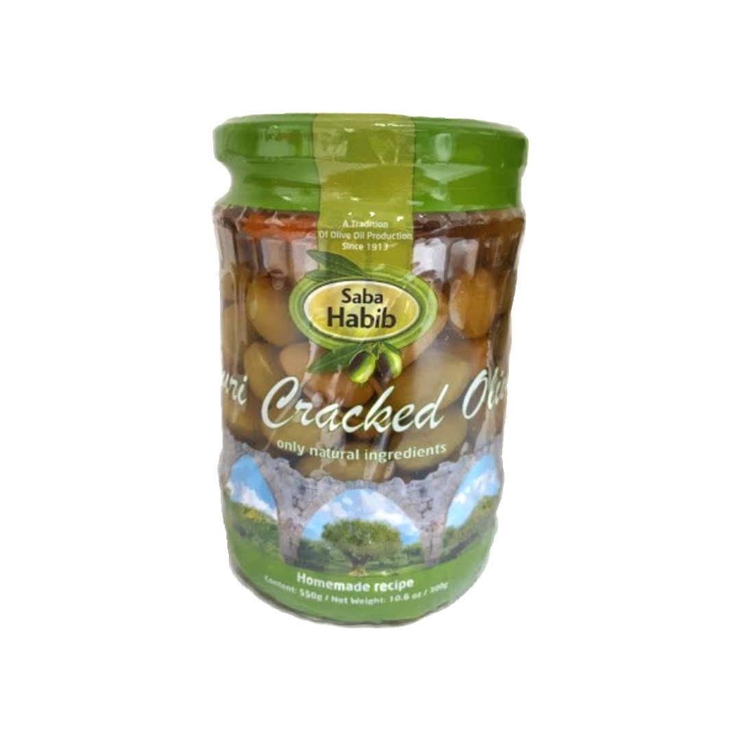 SABA CRACKED GREEN OLIVES