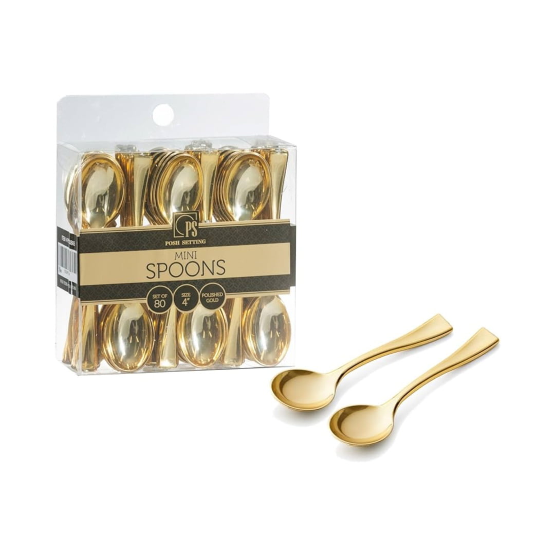 PS POSH SETTING MINI GOLD SPOONS