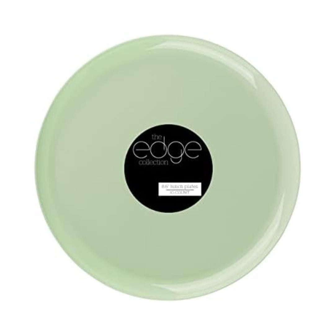 EDGE MINT GREEN PLATES 8.6"