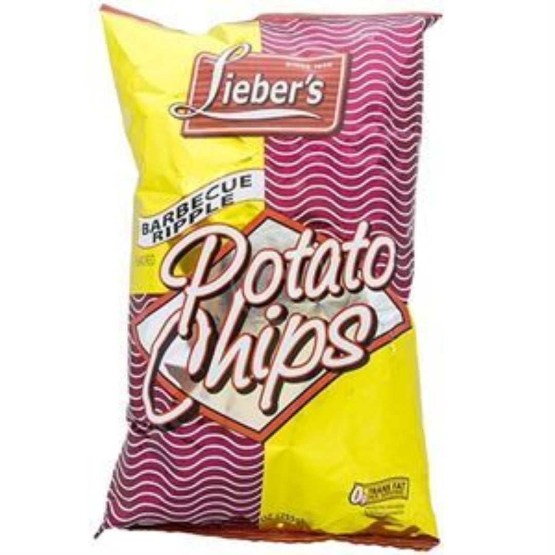 LIEBER'S POTATO CHIPS BBQ RIPPLED
