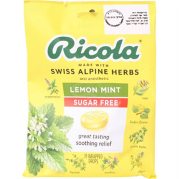 RICOLA LEMON MINT SUGAR FREE