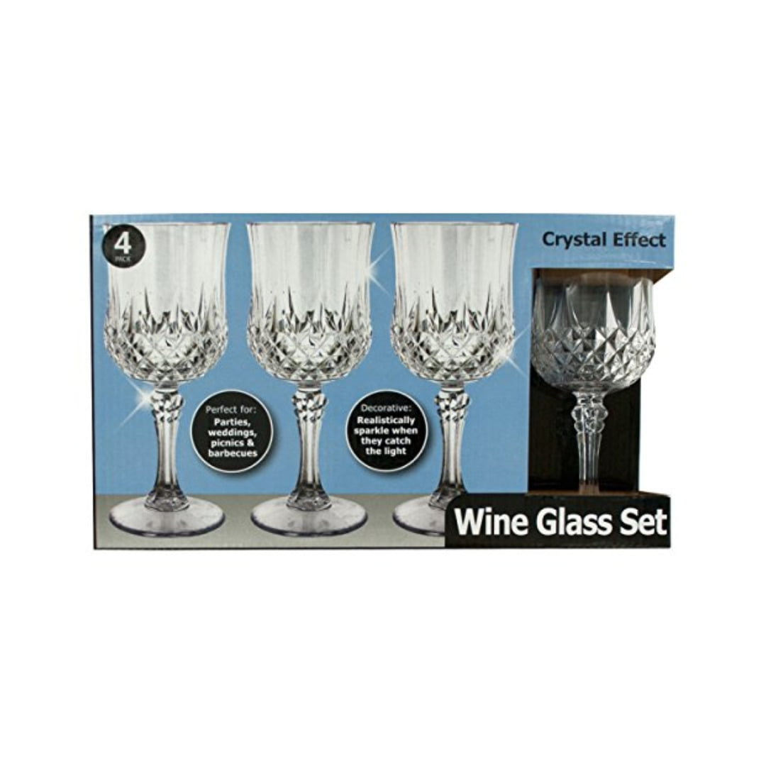 CRYSTAL EFFECT WINE GLASSES