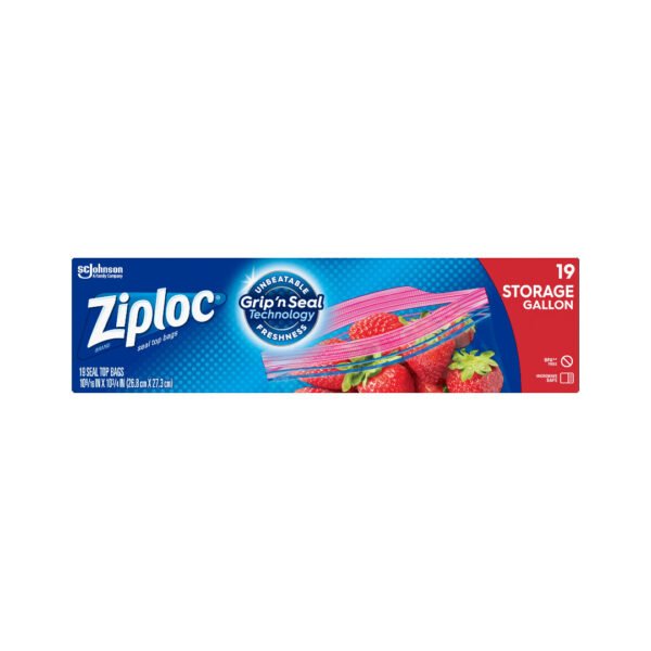 ZIPLOC STORAGE BAGS GAL SIZE