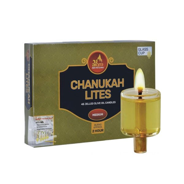 CHANUKAH LITES JELLED OLIVE OIL CANDLES