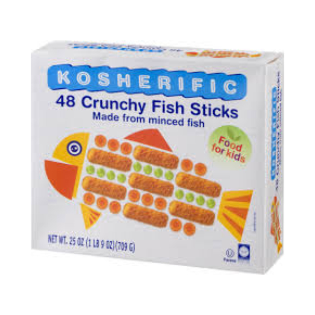 KOSHERIFIC CRUNCHY FISH STICKS 48 PACK