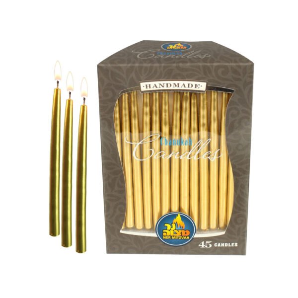 GOLD METALLIC CHANUKAH CANDLES