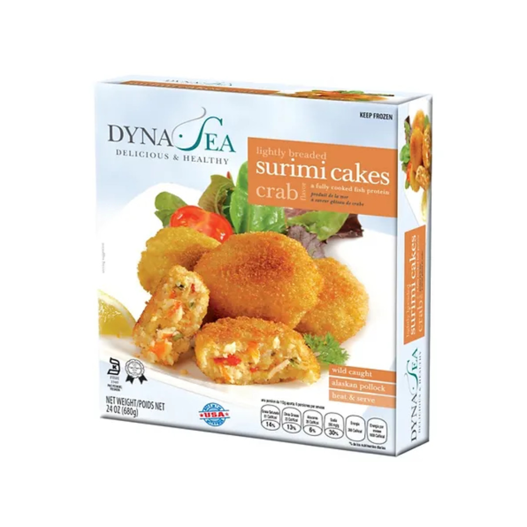 DYNA SEA LIGHTLY BREADED SURIMI CAKES