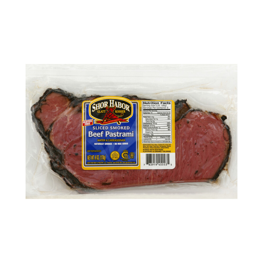 SHOR HARBOR SLICED SMOKED BEEF PASTRAMI