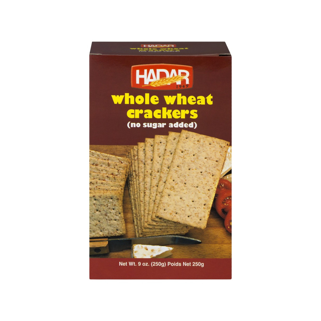 HADDAR WHOLE WHEAT CRACKERS (NO SUGAR ADDED)