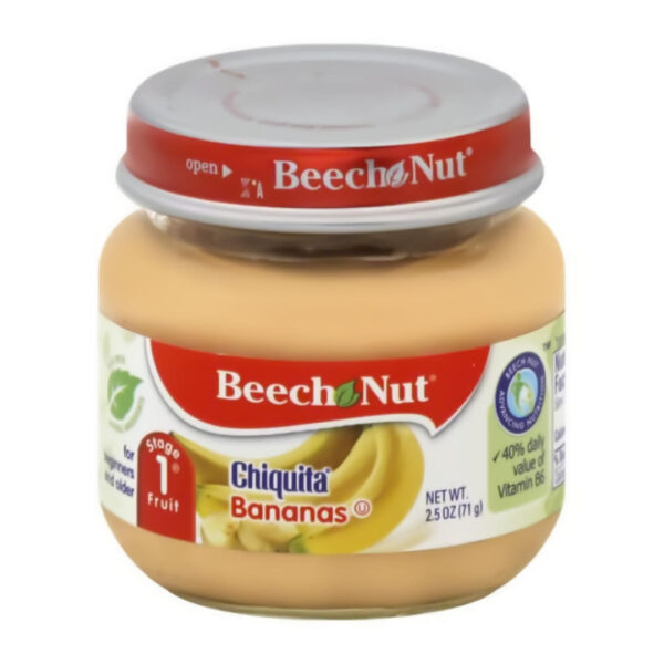 beech nut stage 1 fruit jar chiquita bananas 2.5 oz