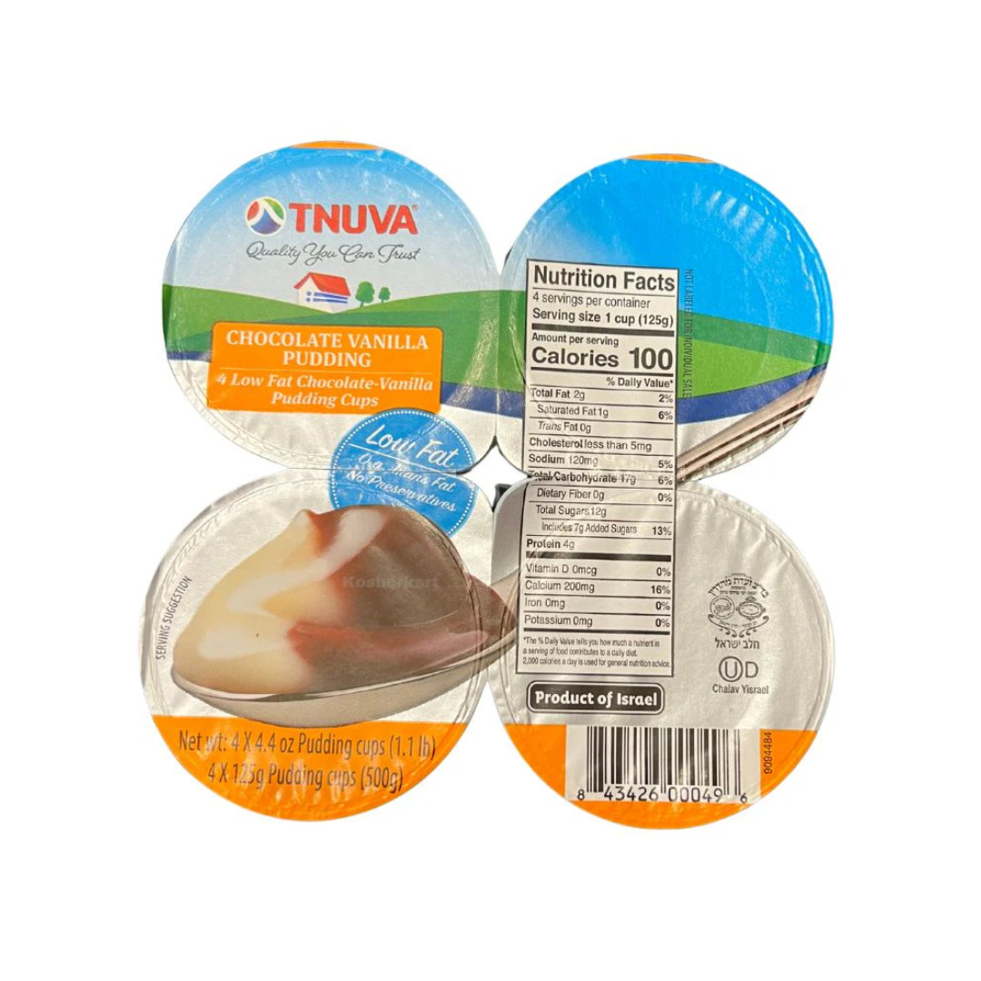 TNUVA CHOCOLATE VANILLA PUDDING