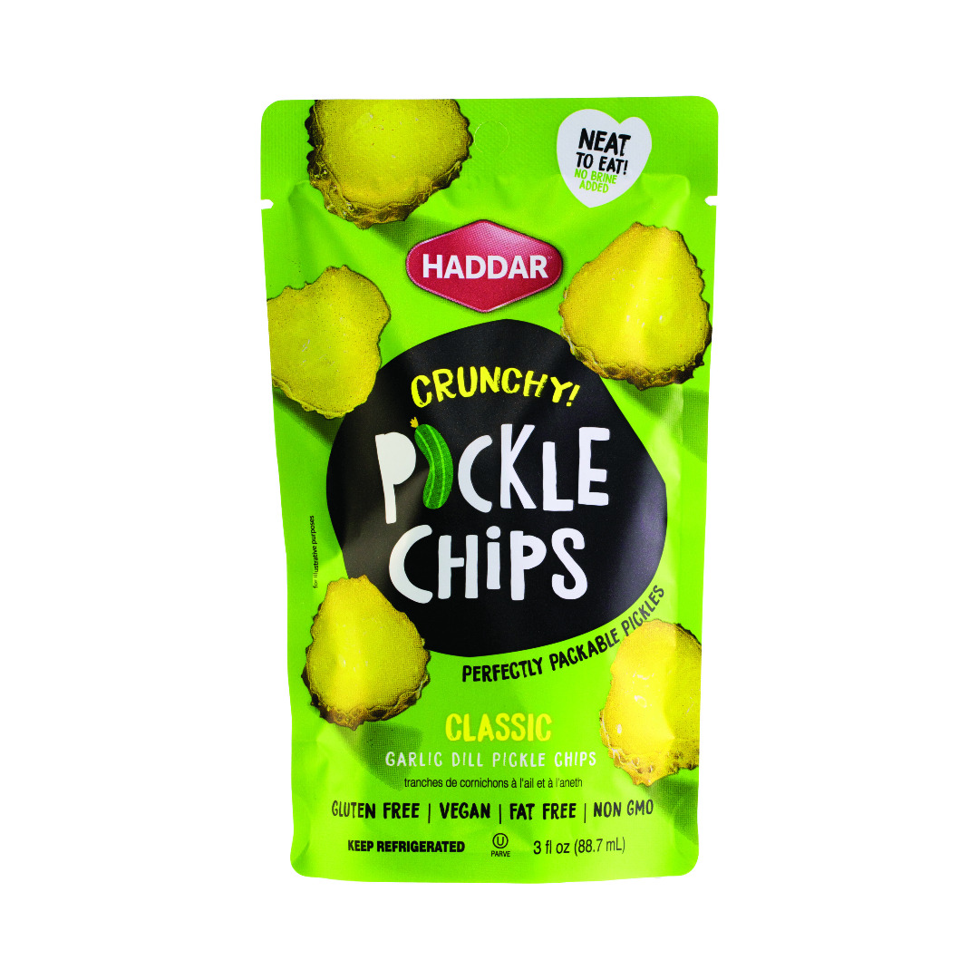 HADDAR PICKLE CHIPS CLASSIC GARLIC DILL POUCH