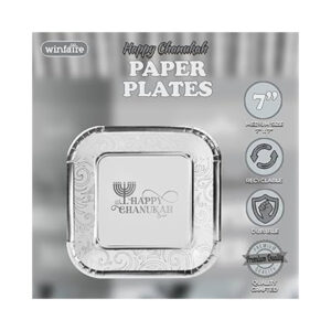 7" PLATE HAPPY CHANUKAH