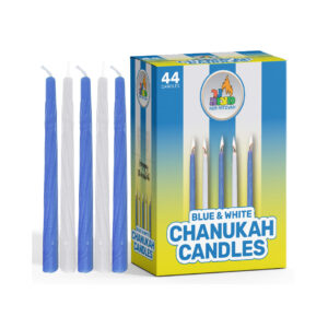 BLUE & WHITE CHANUKAH CANDLES