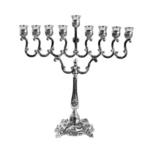 CANDLE MENORAH SILVER PLATE