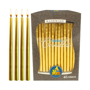 GOLD METALLIC CHANUKAH CANDLES