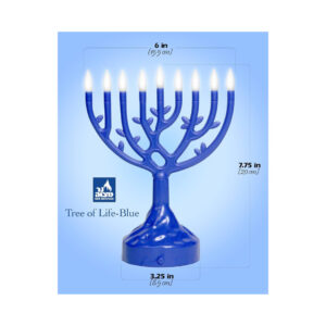 LED MENORAH BLUE