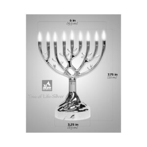 LED MENORAH CLASSIC-SILVER